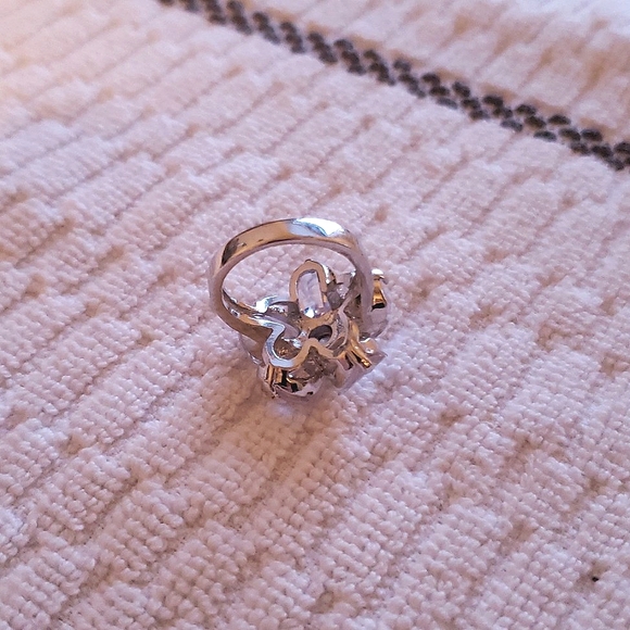 💎 Crystal Flower Ring Costume Jewlery Size 7 - Picture 6 of 6